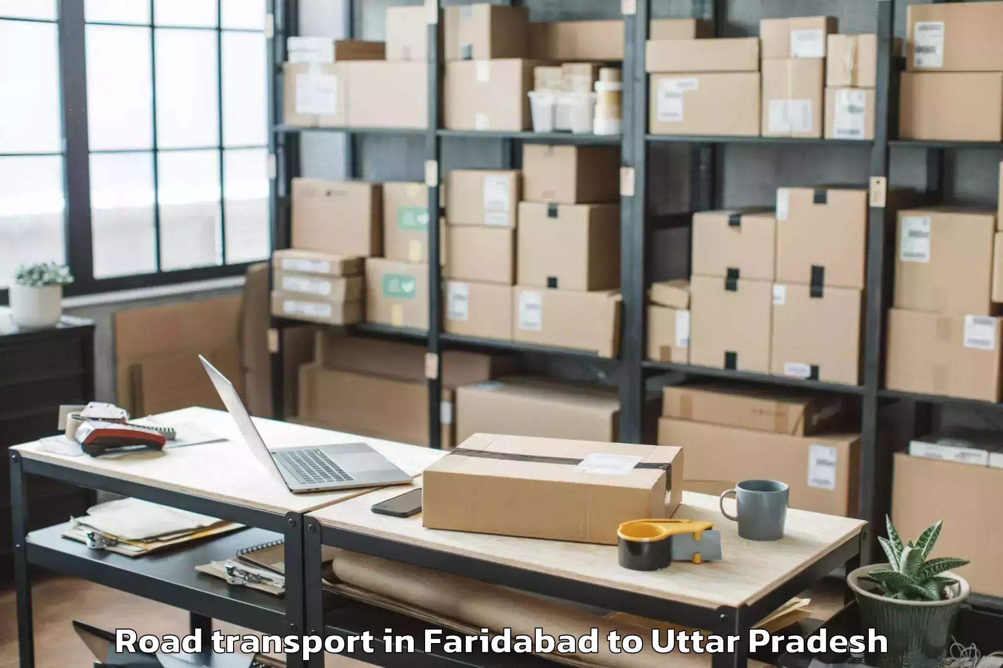 Reliable Faridabad to Ahraura Road Transport